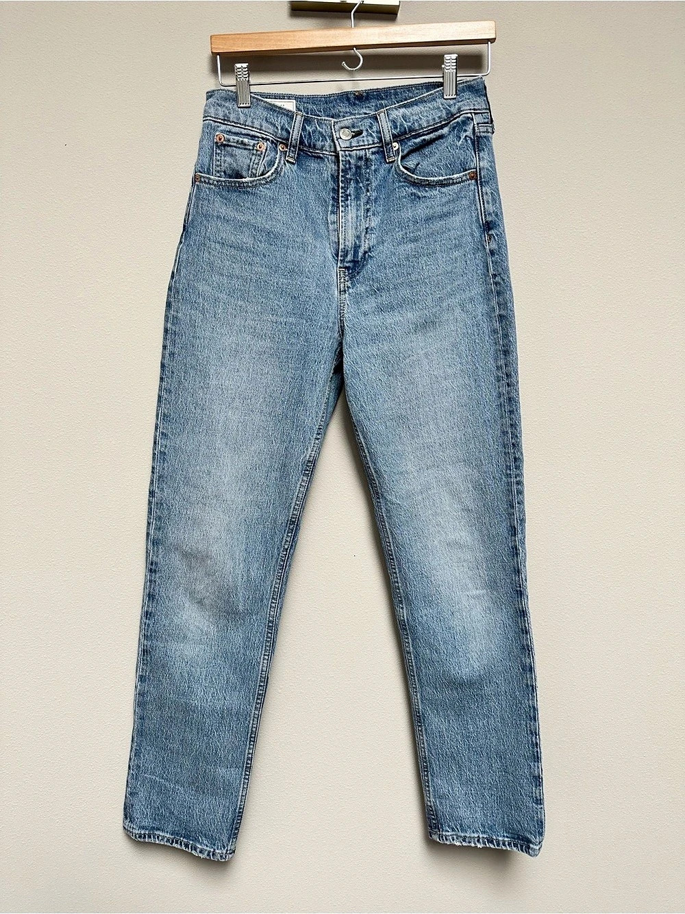 GAP Sky High Straight Leg Jeans Blue Waist 27